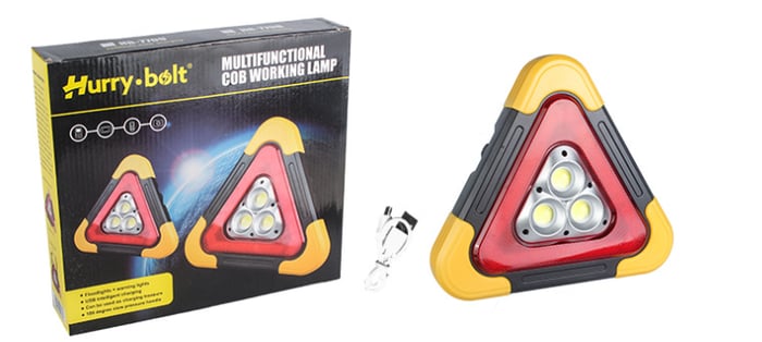 💥2-IN-1 Solar Emergency Triangular Roadside Warning Light🚨