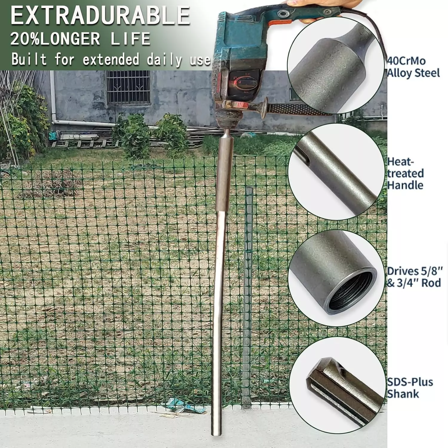 EARTH ROD DRIVER DRILL SOCKET 