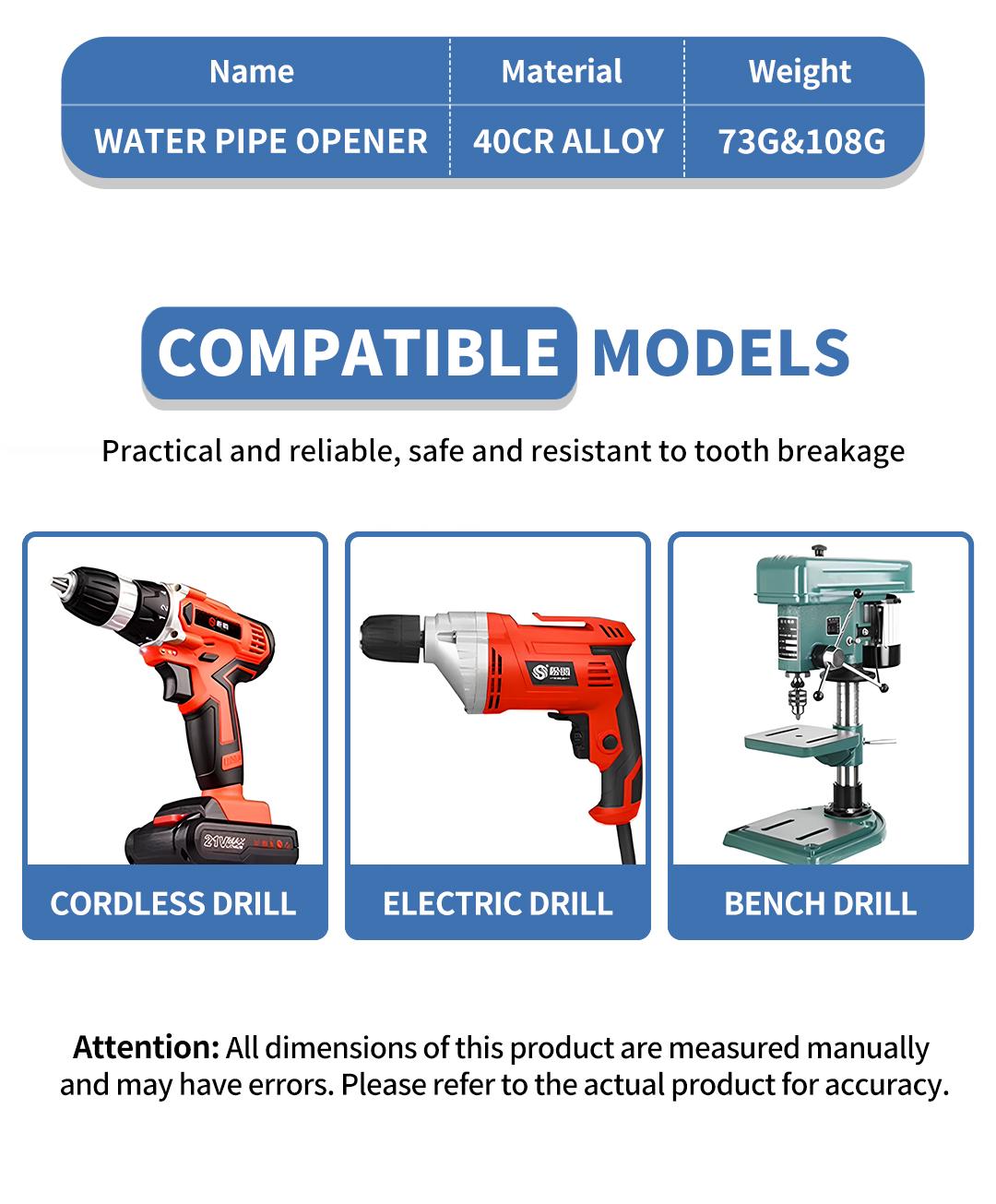 SOPAMI Pipe Tapping and Threading Tool | Dual-Specification Compatible, Wear-Resistant and Durable, Maximizing Efficiency in Pipe Installation and Repair!