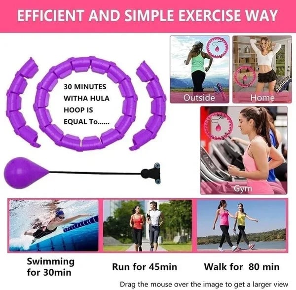 🔥 Last Day 49% OFF 🔥Weighted Smart Hula Hoop - Fast fat burning！