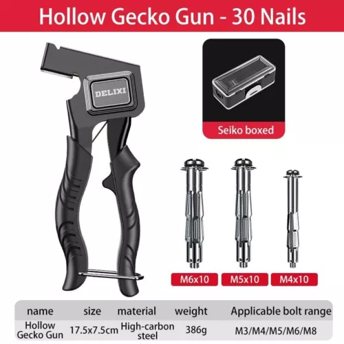 Hollow Gecko Gun Nut Gun Rivet Gun Nail Gun Plaster Ceiling Hollow Wall Anchor - Picture 2 of 10