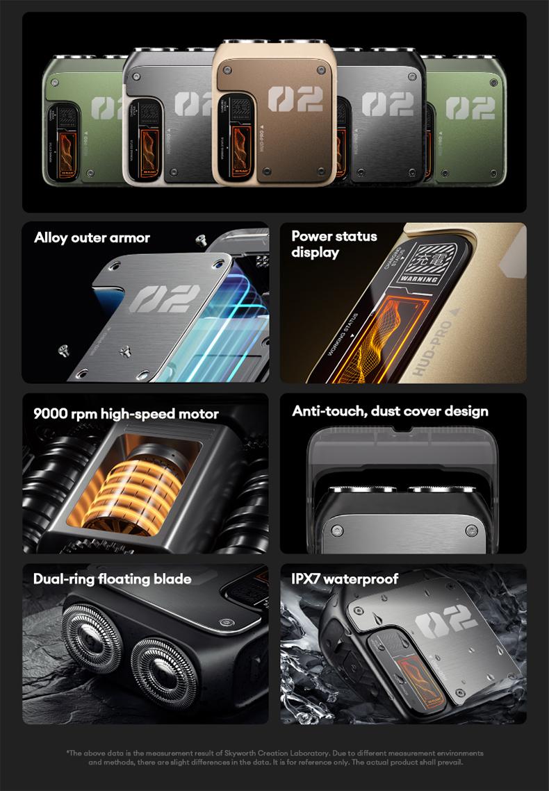 PAXA Mini Electric Shaver - Magnetic Dual Blades Curved Blade Mesh Waterproof Skin-Friendly Washable Rechargeable High-Speed Motor with Long-Lasting Battery Compact Portable Facial Matte Smooth