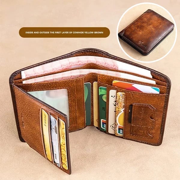 🔥🎁2023-Christmas Hot Sale🎁-49% OFF-🔒RFID🔒Genuine Leather Wallet for Men💰