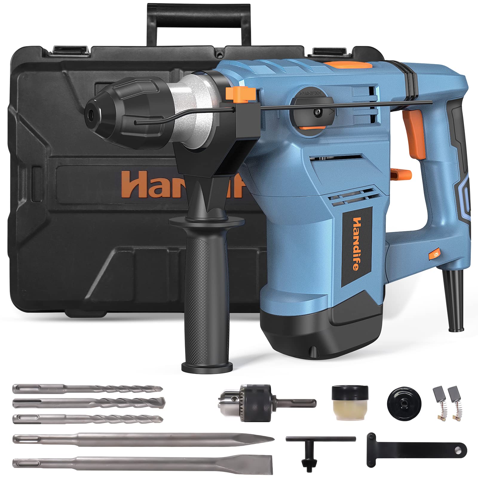 Rotary Hammer Drill Handife 12.5 Amp 1500W Heavy Duty Hammer