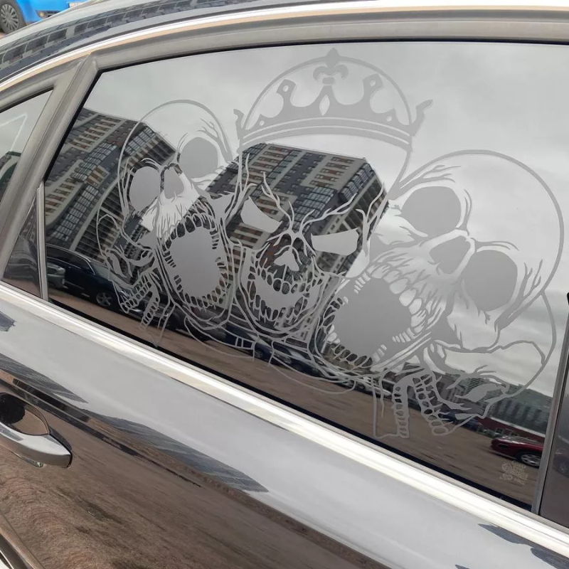Custom Car Window Full Coverage Skull Decal
