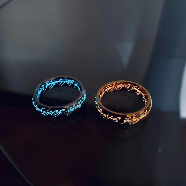 Elvish Ring Glow in the Dark, 1:1 Replica, Magical gift for couples, for boyfriend, or just for yourself (buy two free shipping)