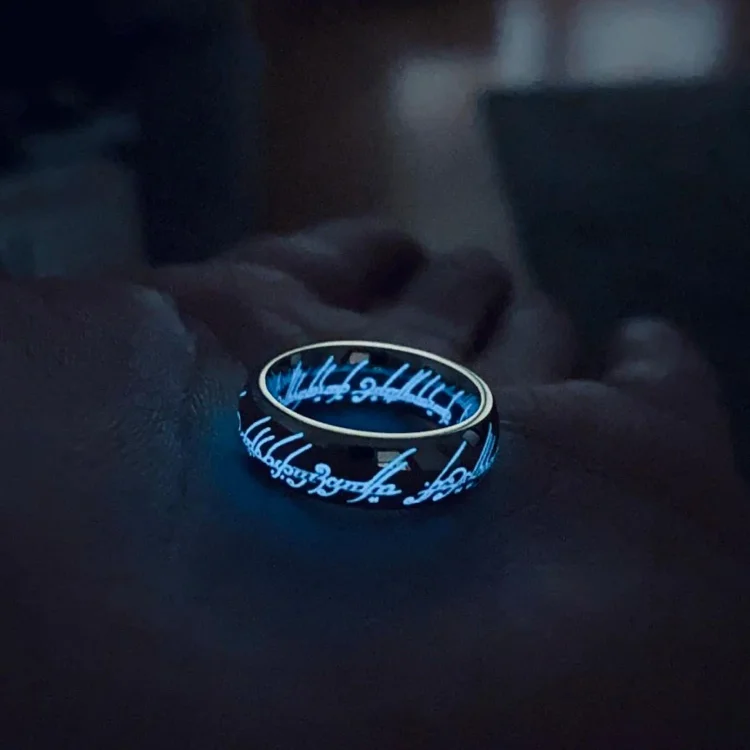 Elvish Ring Glow in the Dark, 1:1 Replica, Magical gift for couples, for boyfriend, or just for yourself (buy two free shipping)
