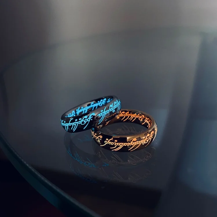 Elvish Ring Glow in the Dark, 1:1 Replica, Magical gift for couples, for boyfriend, or just for yourself (buy two free shipping)