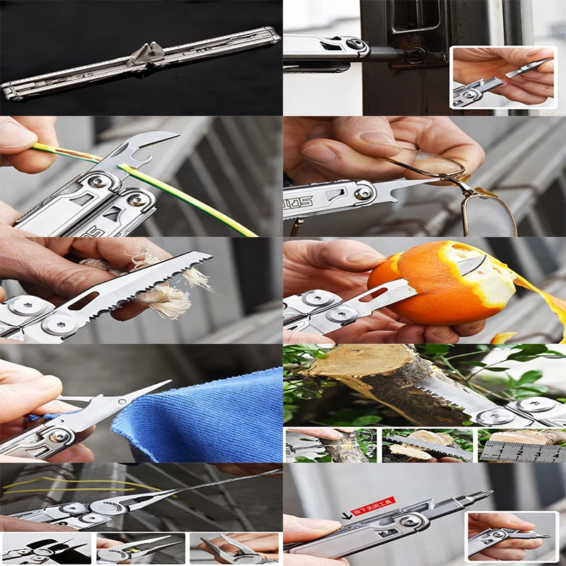 螺丝刀直尺多功能2CR多工具钳套装不锈钢螺丝刀工具多功能设备便携式