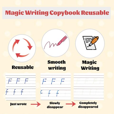 MAGICAL HANDWRITING REUSABLE BOOK (1 SET OF 4 BOOKS)