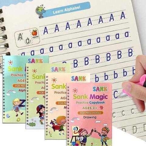 MAGICAL HANDWRITING REUSABLE BOOK (1 SET OF 4 BOOKS)