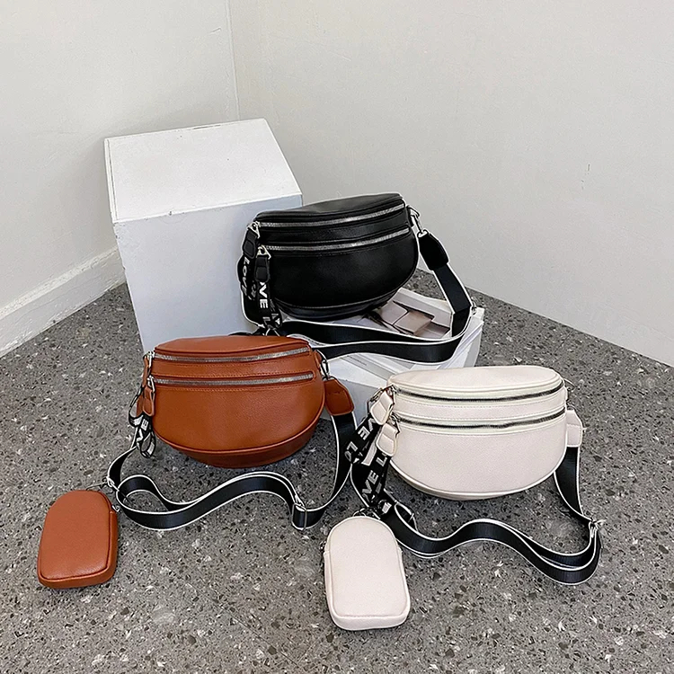 Multi-pocket Chest Bag Casual PU Leather Waist Bag Soft Adjustable for Party