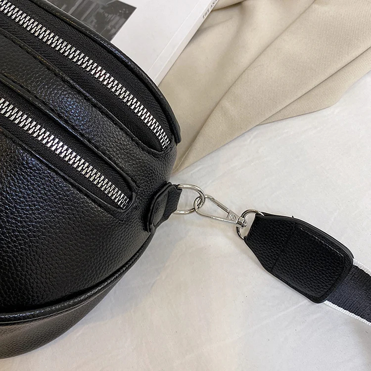 Multi-pocket Chest Bag Casual PU Leather Waist Bag Soft Adjustable for Party