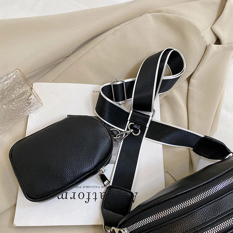 Multi-pocket Chest Bag Casual PU Leather Waist Bag Soft Adjustable for Party