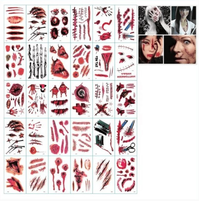 🎃HALLOWEEN PRE SALE - 49% OFF🎃Halloween Prank Makeup Temporary Tattoo