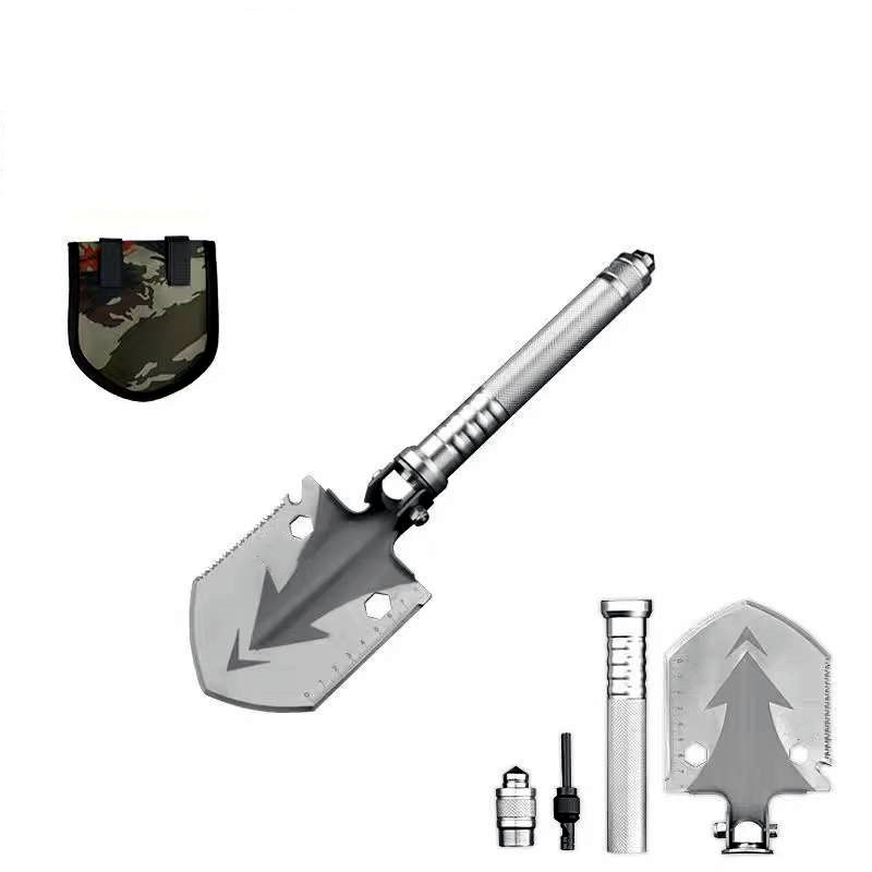 🔥Camping artifact🏕️-🛠️Multi-Purpose Camping Survival Shovel With Camouflage Bag