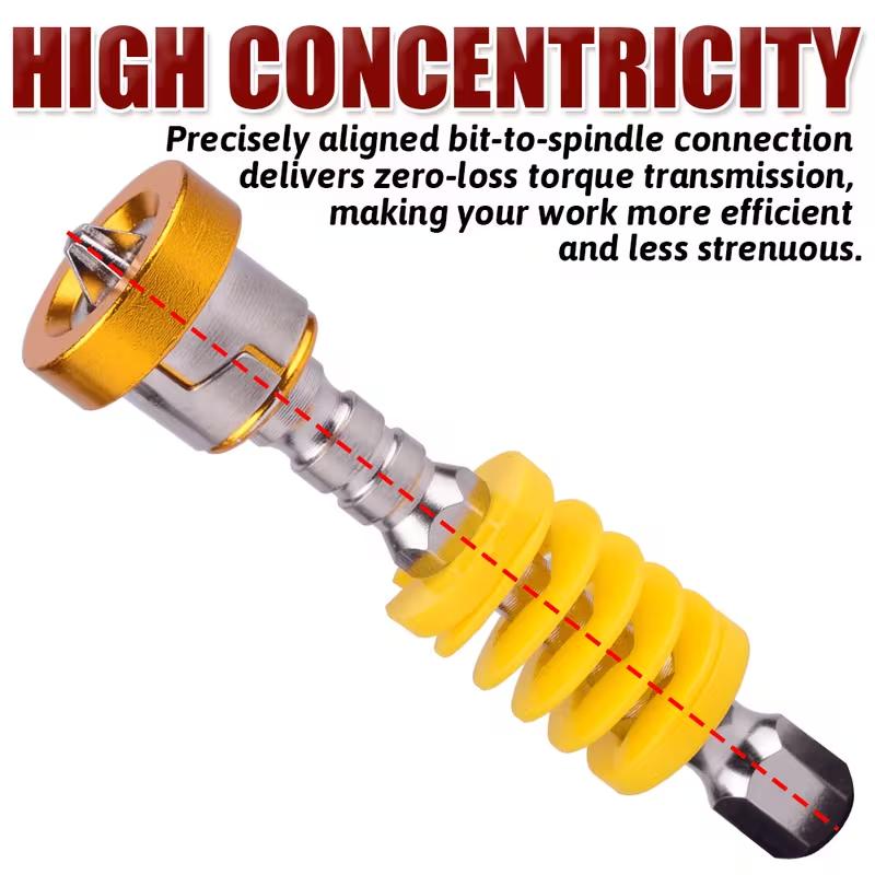 Pack Of 5 Magnetic Spring Loaded Screwdriver Bit Quickly Release Spring Mechanism For Electric Drills Power Tool fathersdaygift