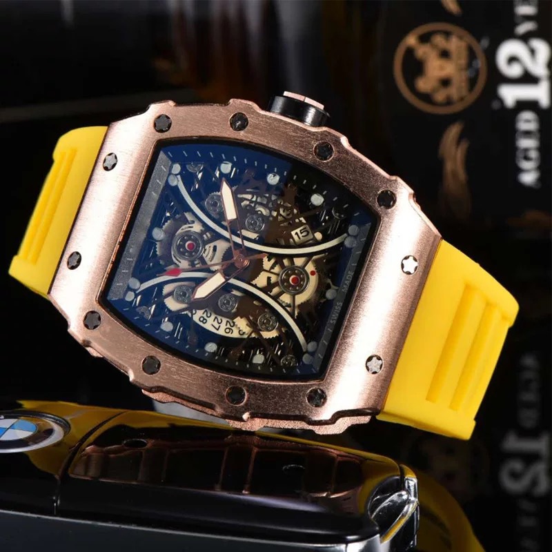 Men's Silicone Waterproof Luminous Richard Watch