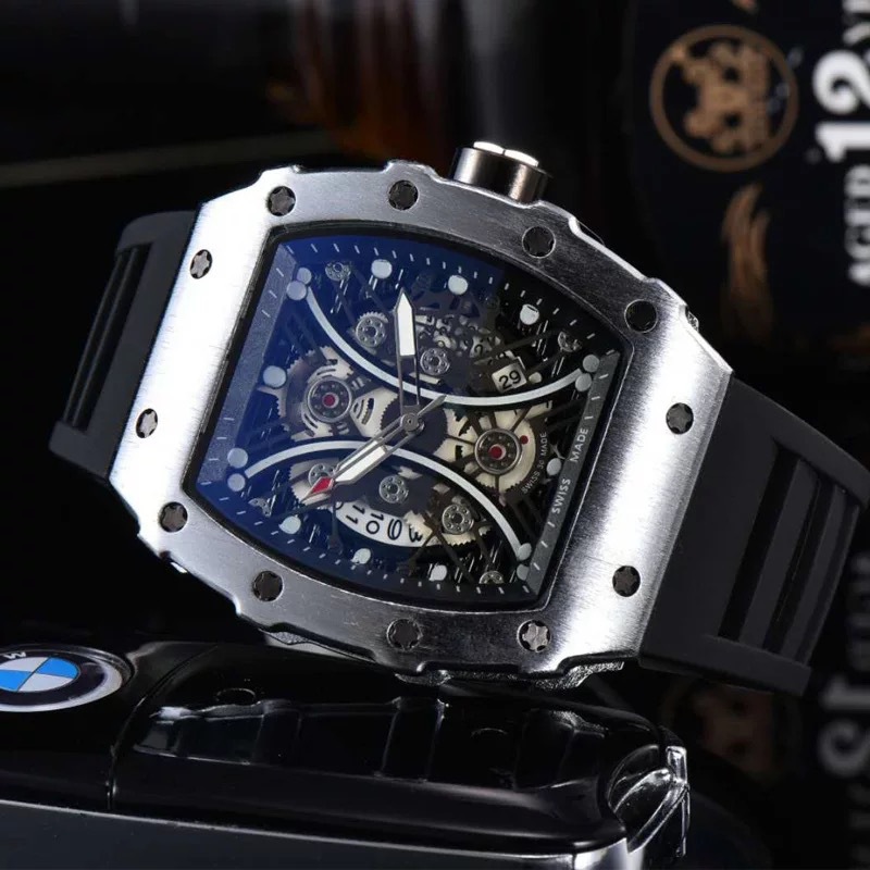 Men's Silicone Waterproof Luminous Richard Watch