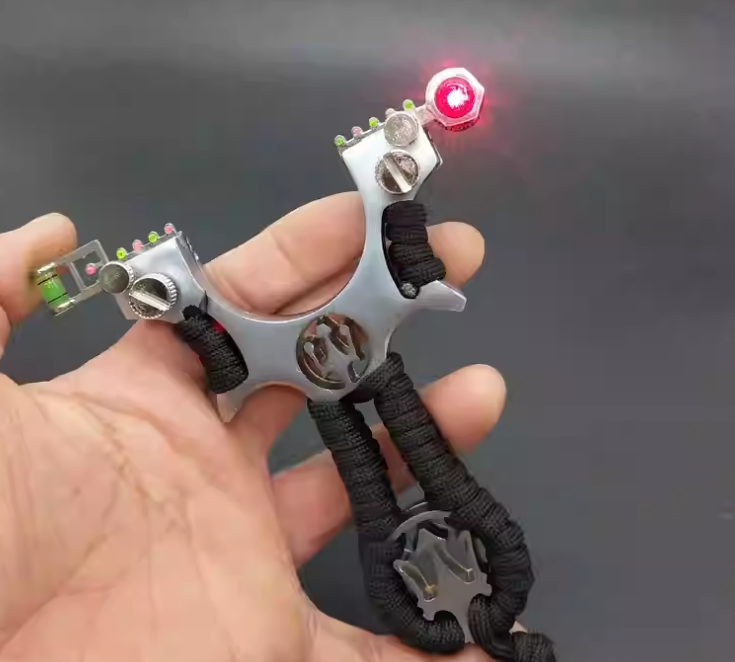 Powerful Catapult Laser Aiming Slingshot Archery Hunting Slingbow Shooting Games