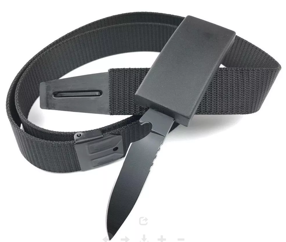 Cinturon Cuchillo Oculto Hebilla Cinto Tactico Defensa