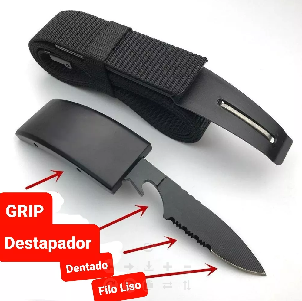 Cinturon Cuchillo Oculto Hebilla Cinto Tactico Defensa