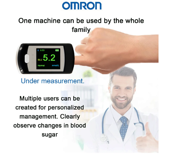 Neinvazívny glukomer Omron (meranie 5 sekúnd, presnosť 99 %)