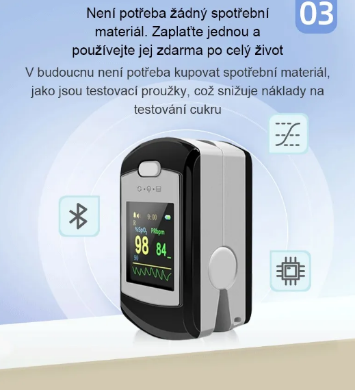 Neinvazívny glukomer Omron (meranie 5 sekúnd, presnosť 99 %)