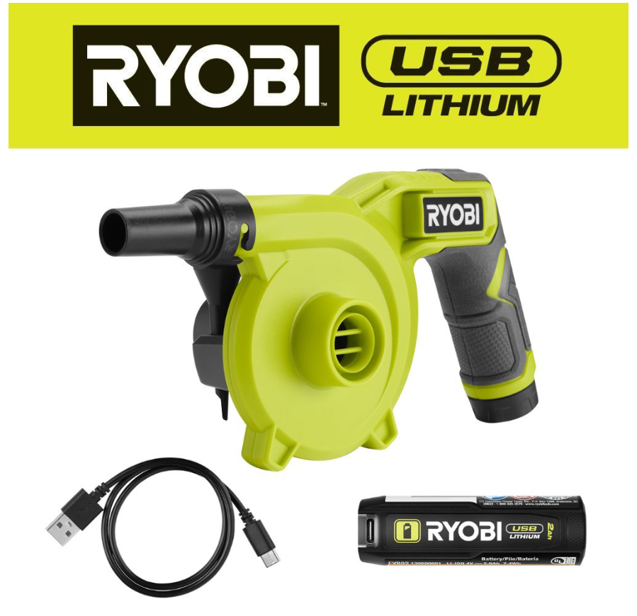 🔫Ryobi USB LITHIUM HIGH 🔰VOLUME 🌱INFLATOR KIT✅🔰