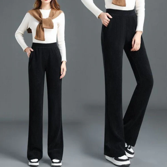 Women's Stretch deerskin high waist pants