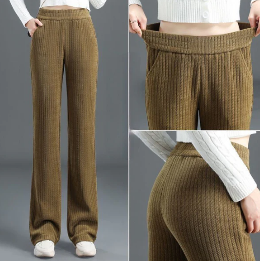Women's Stretch deerskin high waist pants