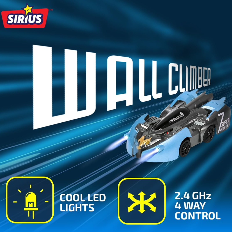 Mini Wall Climber Remote Control Racing Car, Anti Gravity Ceiling Wall Floor Climbing