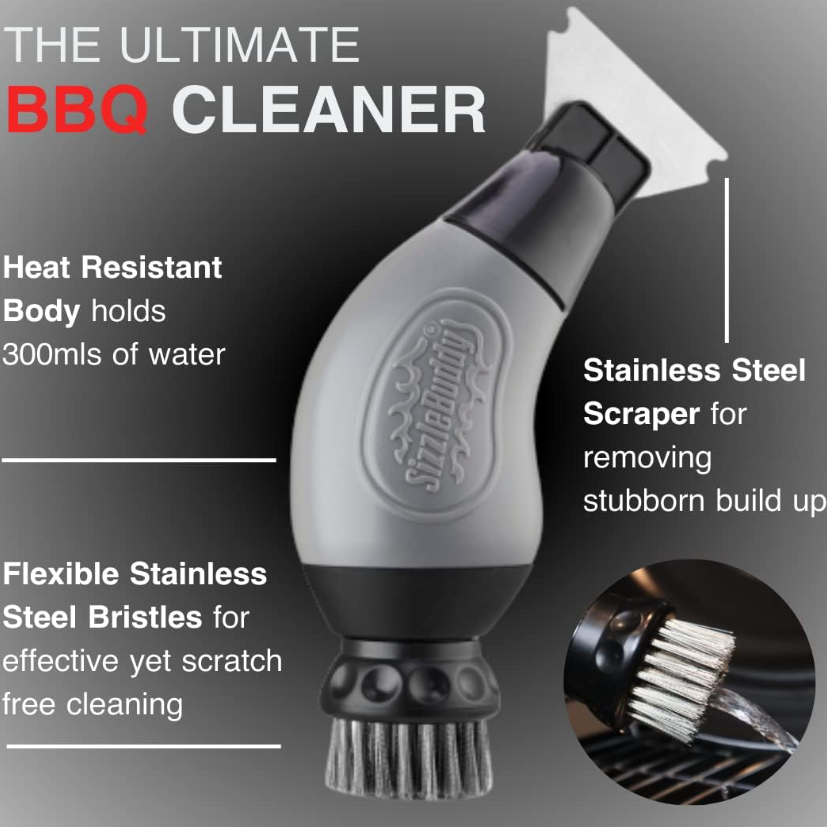 Sizzle Buddy BBQ Cleaner|Cleaning Brush: 3-In-1 BBQ Grill Cleaning Brush