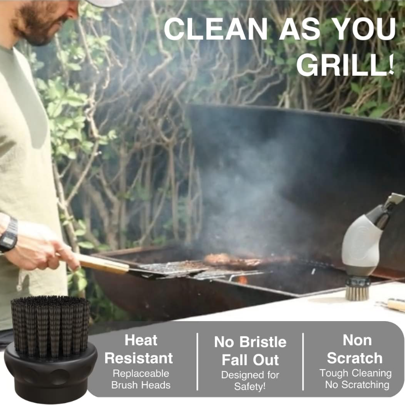 Sizzle Buddy BBQ Cleaner|Cleaning Brush: 3-In-1 BBQ Grill Cleaning Brush