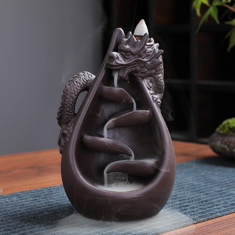 Ceramic Reverse Flow Incense Burner Ornamental Smoke Incense Burner