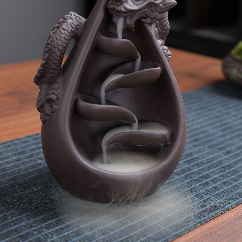 Ceramic Reverse Flow Incense Burner Ornamental Smoke Incense Burner