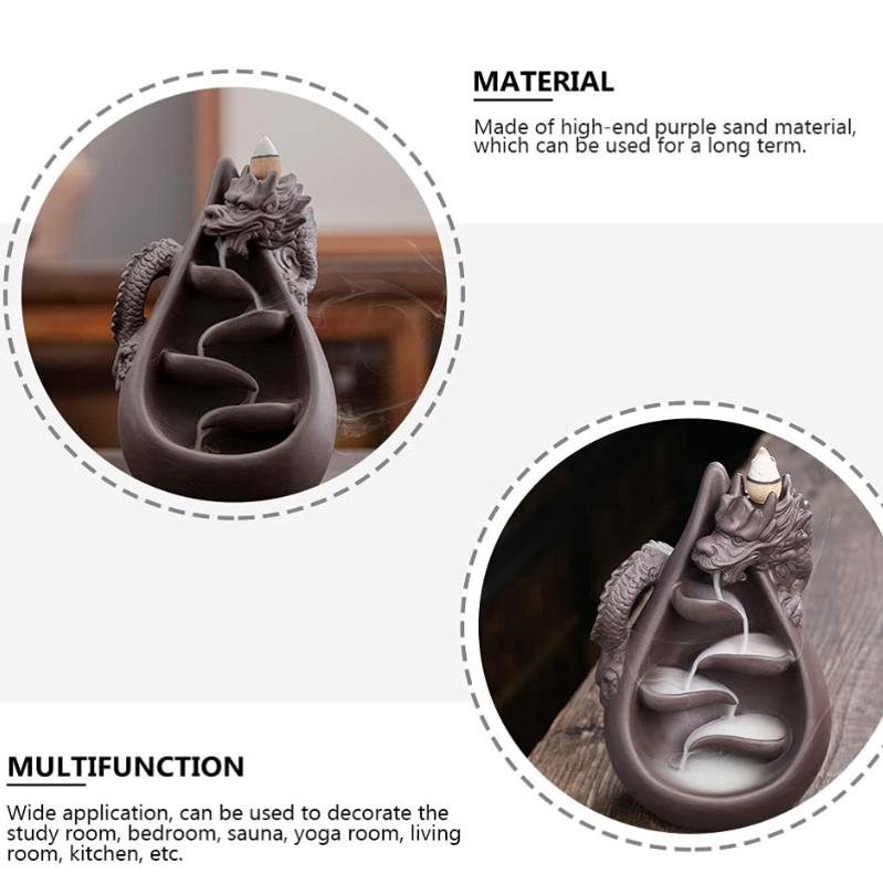 Ceramic Reverse Flow Incense Burner Ornamental Smoke Incense Burner