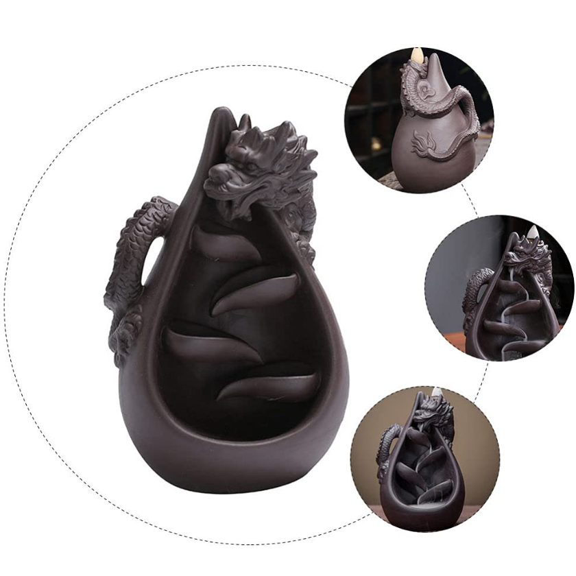 Ceramic Reverse Flow Incense Burner Ornamental Smoke Incense Burner