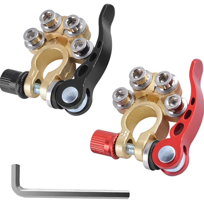 Car battery terminal connectors,4 Way Quick Disconnect Release Terminal Clip