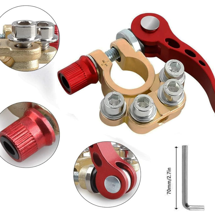 Car battery terminal connectors,4 Way Quick Disconnect Release Terminal Clip