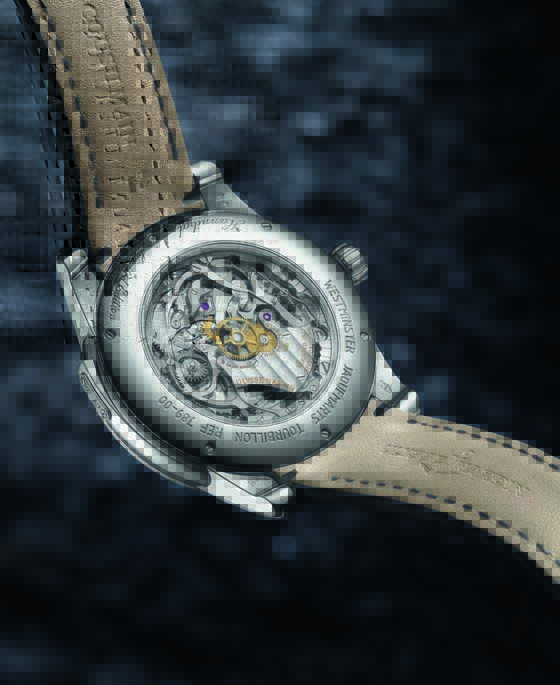 Platinum leather watch