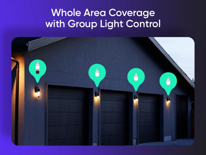 Wyze Bulb Cam &mdash; 2K HD Light Bulb Security Camera, 24/7 MicroSD Recording, Color Night Vision, Optional Advanced AI Subscription for Pet/Package/Person Detection, Dimmable LED, Color Night Vision, 2-Way Audio