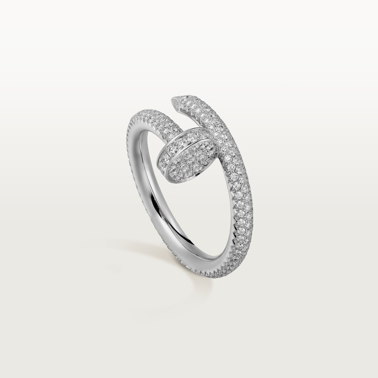 JUSTE UN CLOU RING,DIAMONDS【TWO COLORS】[Nail ring]