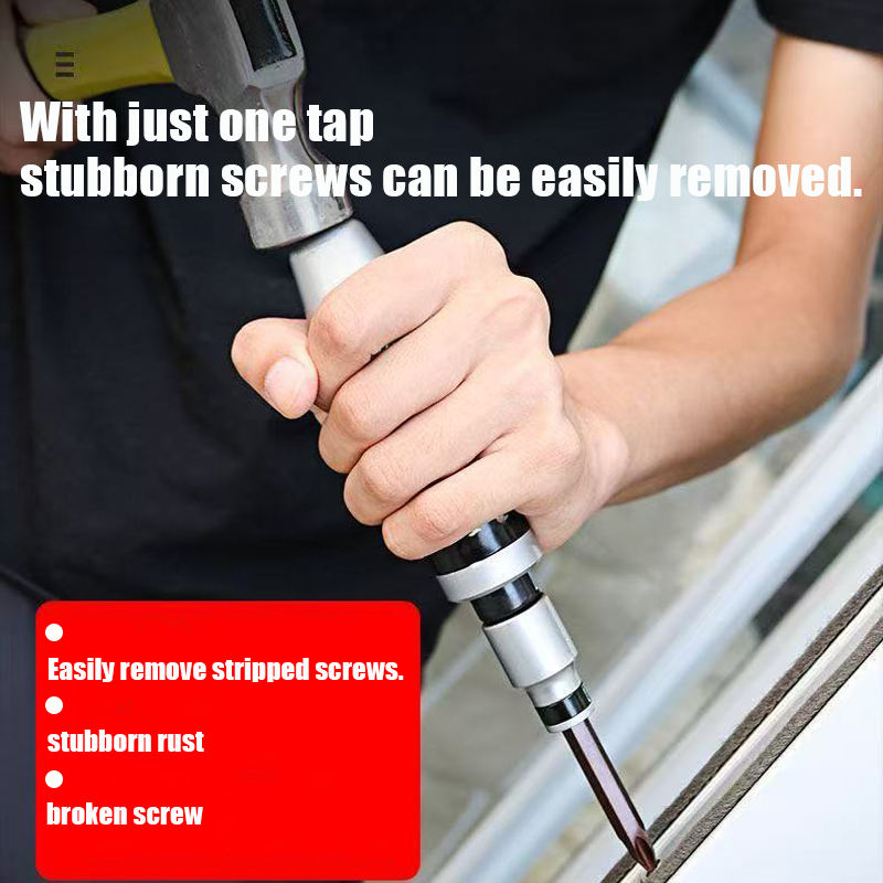 Industrial Grade Impact Screwdriver & Bits Set with Portable Storage Case