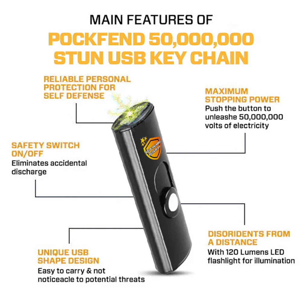 🚨2025 EXCLUSIVE ⏳ 50M Volt Stun USB Keychain⚡