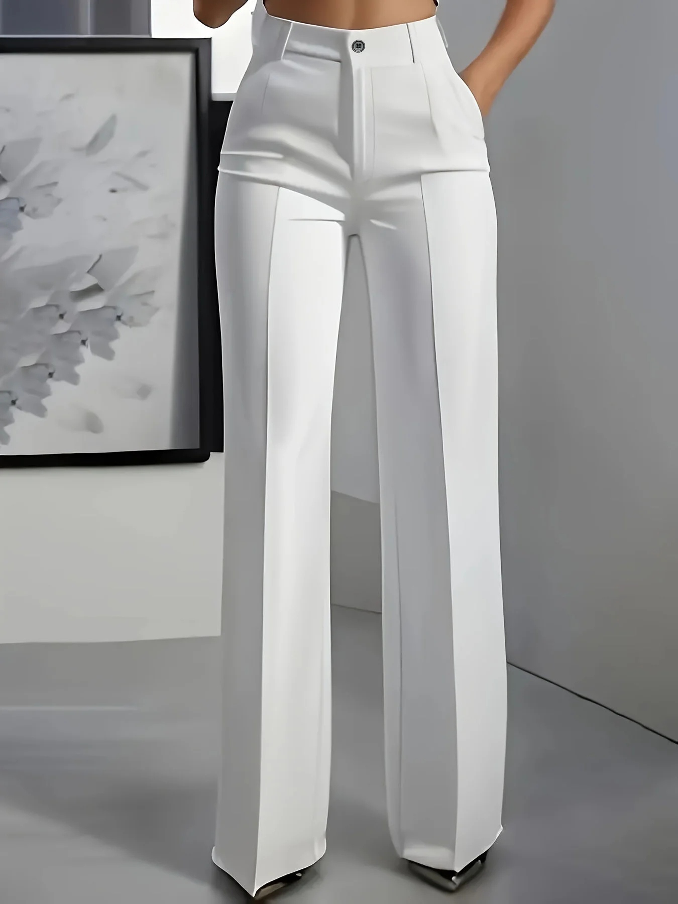 ⏳Limited time offer - 50% off🔥👖Women's high waist trousers with elastic waist
