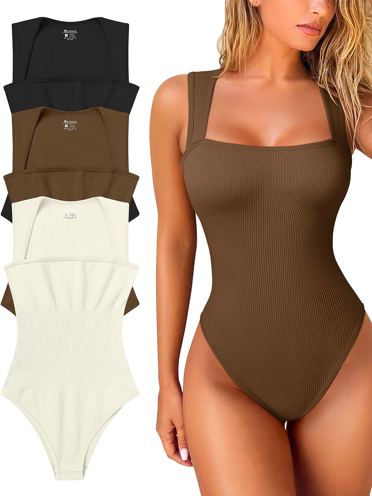 Ribbed Sleeveless Bodysuit