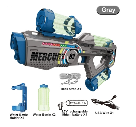 Water Mercury M2 Electric Water Gun Electric Automatic Continuous Shooting Colorful Light Large Capacity Water Gun