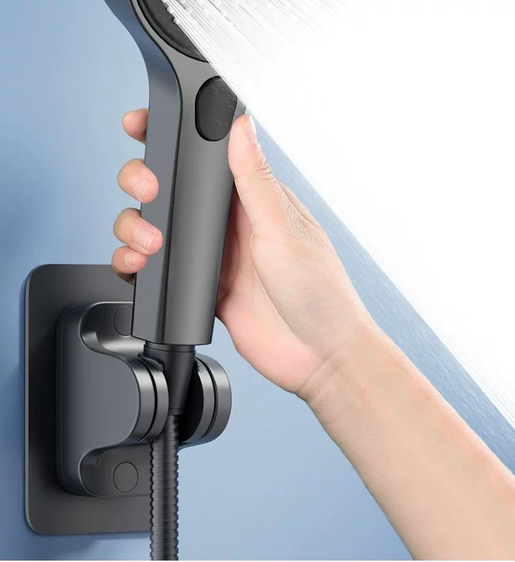 BOZIWA Shower Head Hose&Bracket,Shower Head Set With 1.5m Hose,Bathroom Shower Equipment