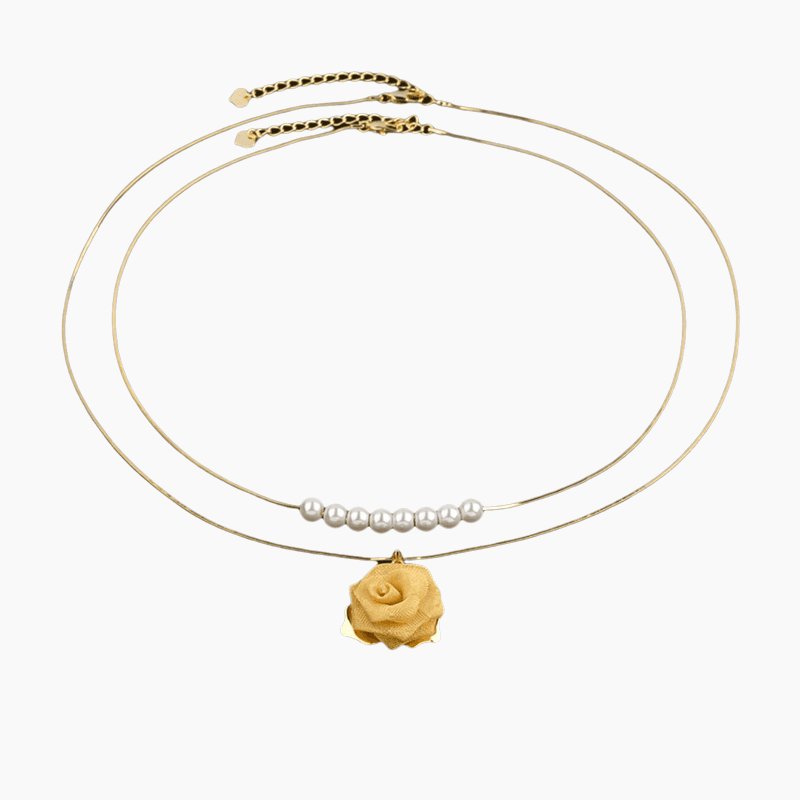🌹Light and luxurious rose necklace